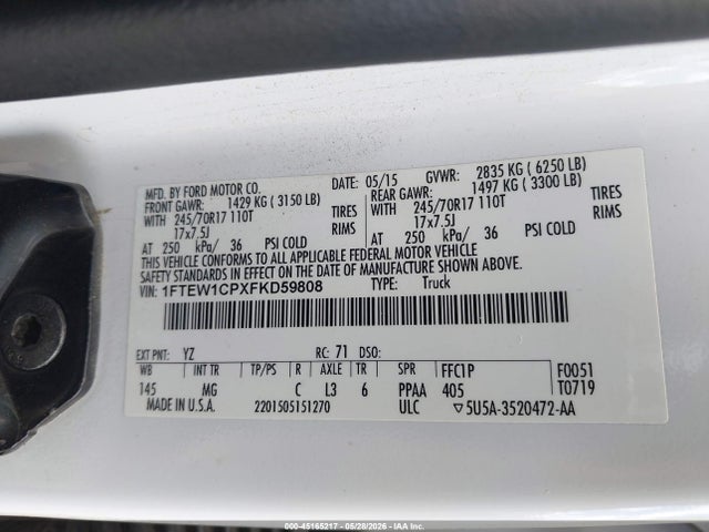Ford F-150 Xlt 2015 1FTEW1CPXFKD59808 Image 9