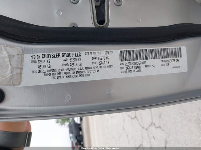 2012 Chrysler 300 Limited მანქანა იყიდება აუქციონზე, vin: 2C3CCACG6CH263441, აუქციონის ნომერი: 45165224