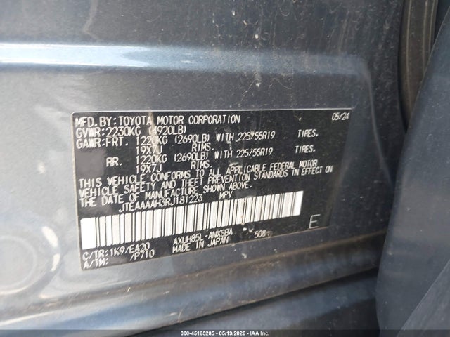 JTEAAAAH3RJ181223 Toyota Venza Limited