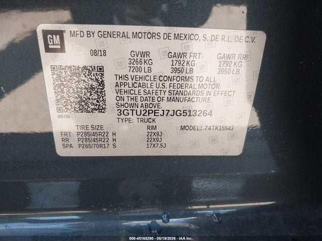 3GTU2PEJ7JG513264 GMC Sierra 1500 Denali