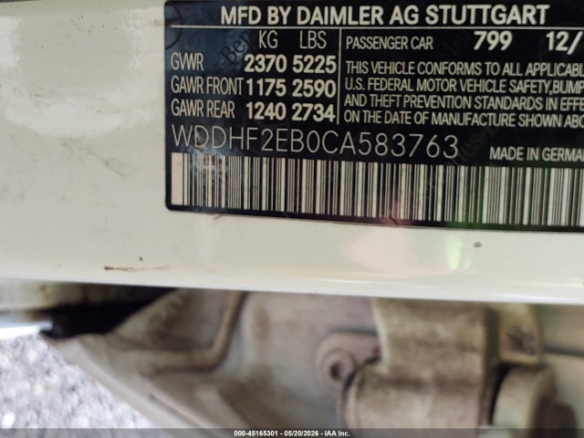 Aukcja sprzedaży 2012 Mercedes-benz E 350 Bluetec, vin: WDDHF2EB0CA583763, numer aukcji: 45165301