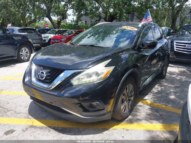 2016 Nissan Murano Sl მანქანა იყიდება აუქციონზე, vin: 5N1AZ2MG1GN141603, აუქციონის ნომერი: 45165391