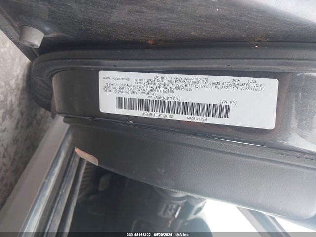 2009 Subaru Outback 2.5i Limited მანქანა იყიდება აუქციონზე, vin: 4S4BP66C397333740, აუქციონის ნომერი: 45165402