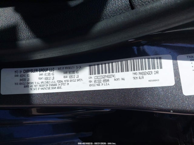 Продажа на аукционе авто 2015 Chrysler 200 S, vin: 1C3CCCDG2FN522741, номер лота: 45165519