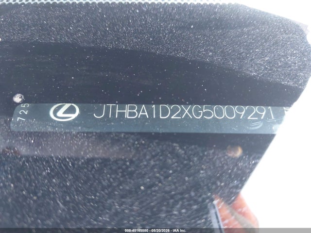 JTHBA1D2XG5009291 Lexus IS 200T