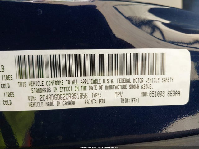 Продаж на аукціоні авто 2012 Dodge Grand Caravan Se/avp, vin: 2C4RDGBG2CR351856, номер лоту: 45165583