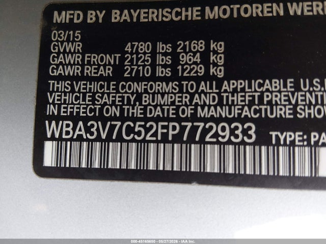 WBA3V7C52FP772933 BMW 428i
