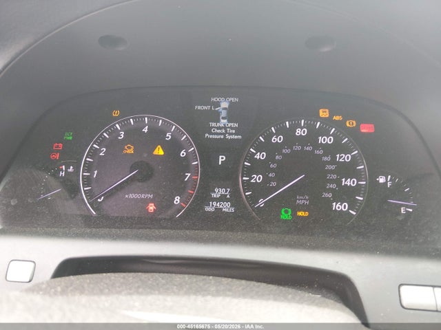 Продаж на аукціоні авто 2007 Lexus Ls 460, vin: JTHBL46F575049340, номер лоту: 45165675