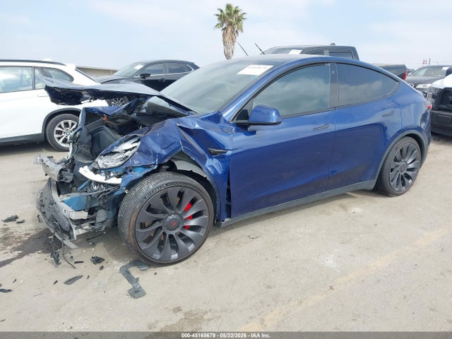 2021 Tesla Model Y Performance Dual Motor All-wheel Drive მანქანა იყიდება აუქციონზე, vin: 5YJYGDEFXMF072429, აუქციონის ნომერი: 45165679