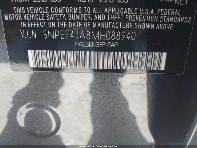 Hyundai SONATA SEL 2021 5NPEF4JA8MH088940 Image 9