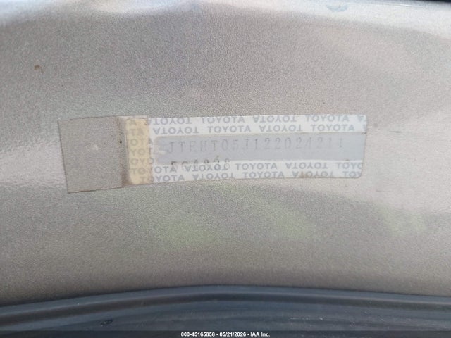 2002 Toyota Land Cruiser მანქანა იყიდება აუქციონზე, vin: JTEHT05J122024211, აუქციონის ნომერი: 45165858