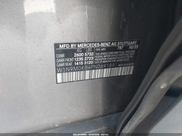 W1N9M0KB4PN069189 Mercedes-Benz Eqb 300 Suv 4matic