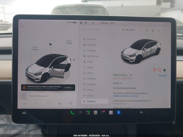 Aukcja sprzedaży 2022 Tesla Model Y Performance Dual Motor All-wheel Drive, vin: 7SAYGDEF0NF406598, numer aukcji: 45165890
