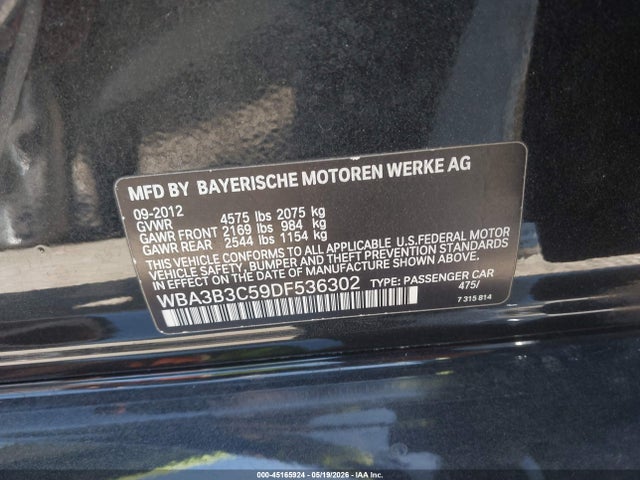 Продажа на аукционе авто 2013 Bmw 328i Xdrive, vin: WBA3B3C59DF536302, номер лота: 45165924
