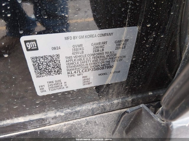 Продаж на аукціоні авто 2025 Buick Envista Avenir Fwd, vin: KL47LCEP3SB087990, номер лоту: 45166009