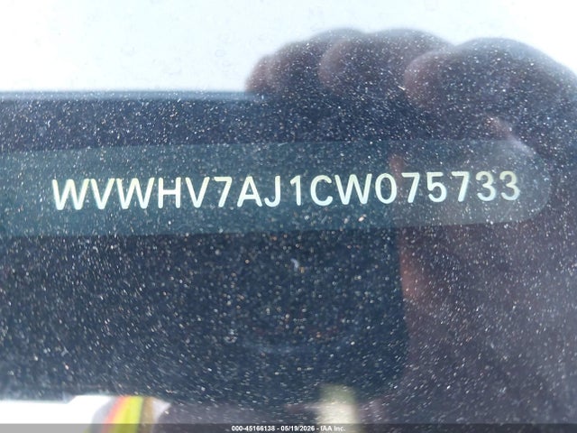 45166138 :رقم المزاد ، WVWHV7AJ1CW075733 vin ، 2012 Volkswagen Gti 4-door مزاد بيع
