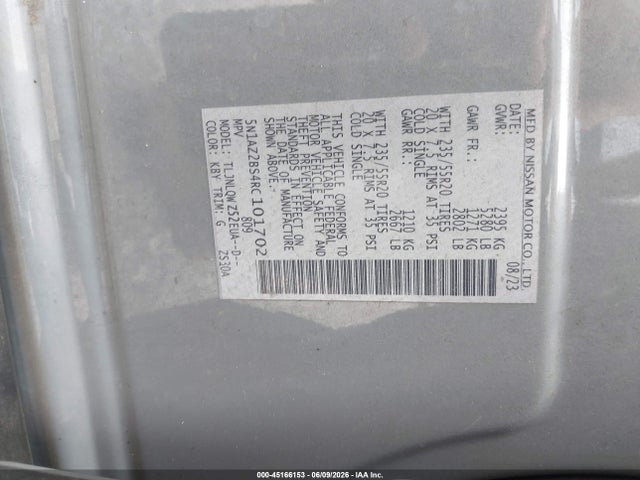 Nissan Murano Sv Intelligent Awd 2024 5N1AZ2BS4RC101702 Image 9