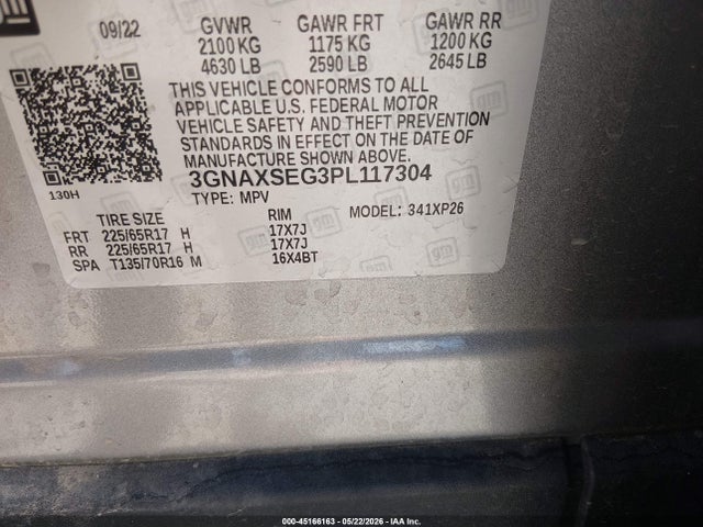 3GNAXSEG3PL117304 Chevrolet Equinox Awd Ls