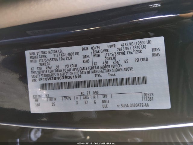 1FT8W2BN6RED61819 Ford F-250 Xlt