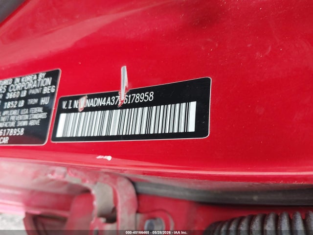2013 Kia Rio Ex მანქანა იყიდება აუქციონზე, vin: KNADN4A37D6178958, აუქციონის ნომერი: 45166465
