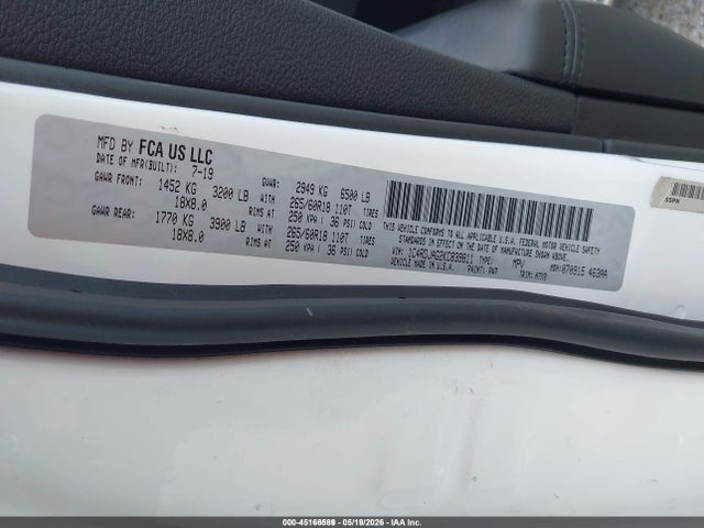 Dodge Durango Sxt Awd 2019 1C4RDJAG2KC839811 Image 9