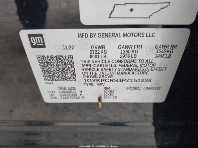 Продаж на аукціоні авто 2023 Cadillac Xt6 Fwd Premium Luxury, vin: 1GYKPCRS4PZ151238, номер лоту: 45166717
