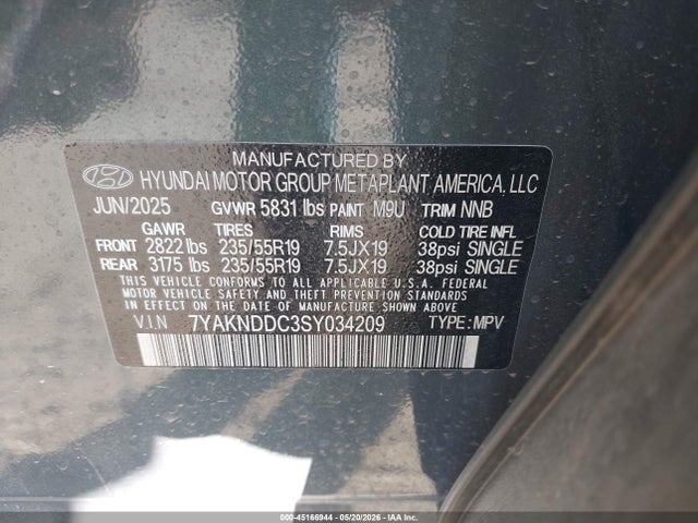 Hyundai Ioniq 5 Sel 2025 7YAKNDDC3SY034209 Image 9