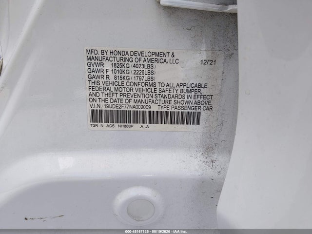 Продаж на аукціоні авто 2022 Acura Ilx Premium Package, vin: 19UDE2F77NA002009, номер лоту: 45167125