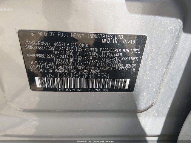 Продаж на аукціоні авто 2014 Subaru Forester 2.0xt Touring, vin: JF2SJGPC7EH405751, номер лоту: 45167140