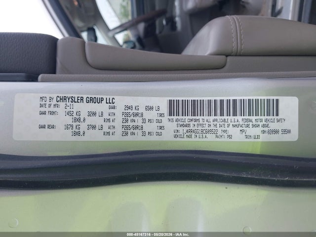 Aukcja sprzedaży 2011 Jeep Grand Cherokee Laredo, vin: 1J4RR4GG1BC609522, numer aukcji: 45167316