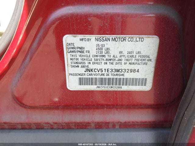 Продаж на аукціоні авто 2003 Infiniti G35 Luxury Leather, vin: JNKCV51E33M332984, номер лоту: 45167353