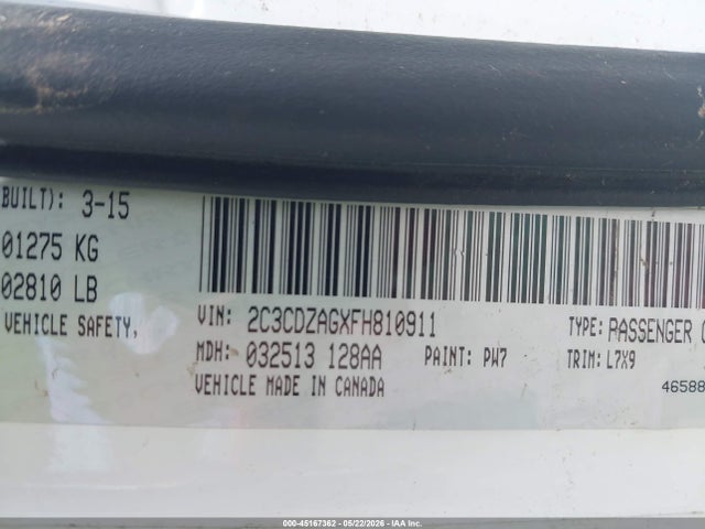 Dodge Challenger Sxt 2015 2C3CDZAGXFH810911 Image 9