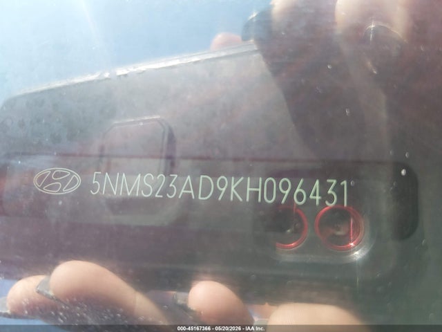 45167366 :رقم المزاد ، 5NMS23AD9KH096431 vin ، 2019 Hyundai Santa Fe Se مزاد بيع
