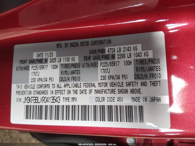 Mazda Cx-5 2.5 S Select 2024 JM3KFBBLXR0413543 Image 9