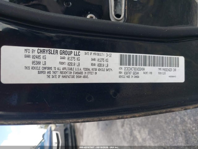 Aukcja sprzedaży 2012 Dodge Charger R/t, vin: 2C3CDXCT8CH232494, numer aukcji: 45167507
