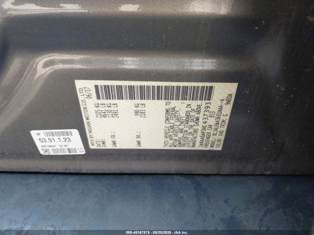1N4AA6AP3HC437393 Nissan Maxima 3.5 Sl