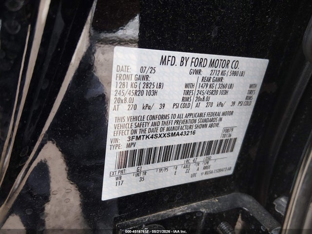Ford Mustang Mach-e Gt 2025 3FMTK4SXXSMA43216 Image 9