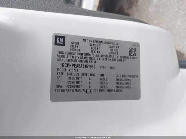 Продажа на аукционе авто 2010 Chevrolet Silverado 1500 Work Truck, vin: 1GCPKPEA5AZ161959, номер лота: 45167623