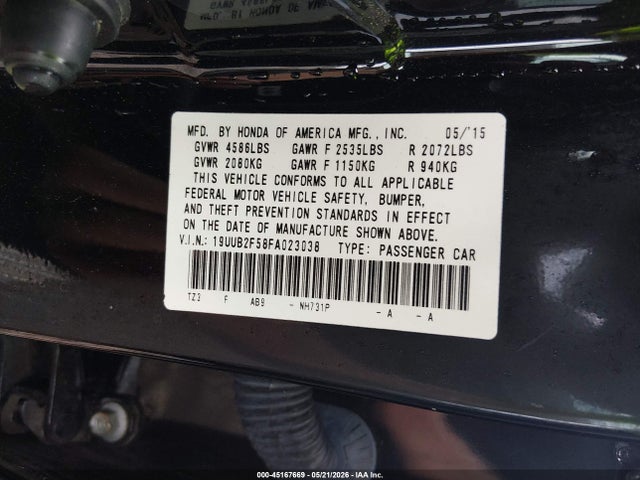 Продажа на аукционе авто 2015 Acura Tlx V6 Tech, vin: 19UUB2F58FA023038, номер лота: 45167669