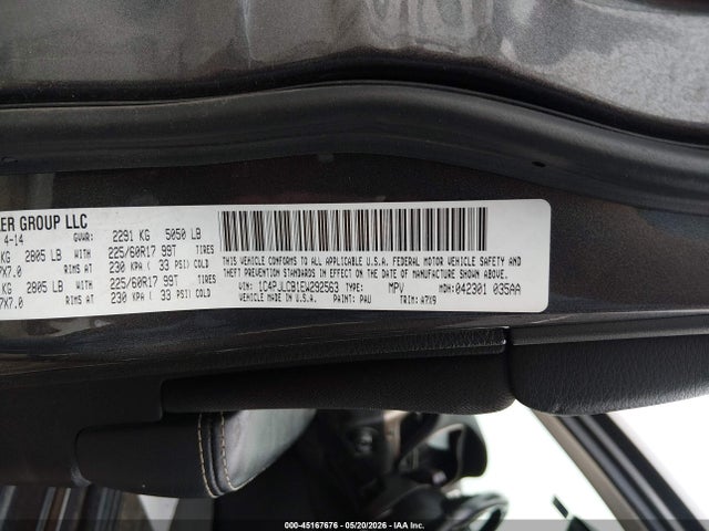 Продажа на аукционе авто 2014 Jeep Cherokee Latitude, vin: 1C4PJLCB1EW292563, номер лота: 45167676