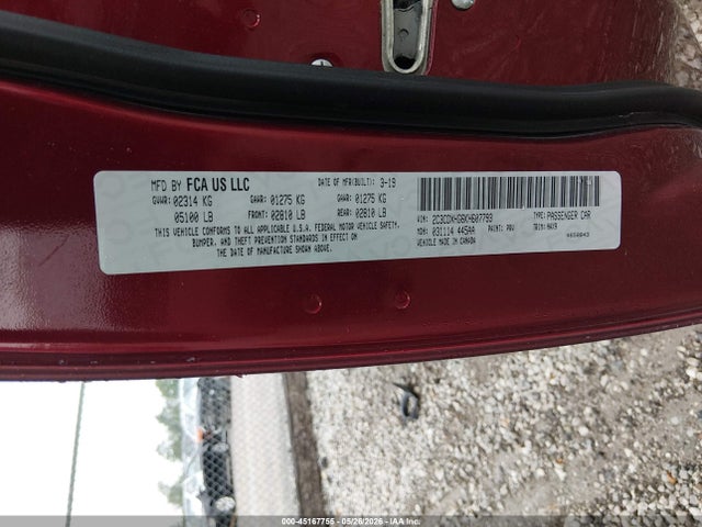 2C3CDXHG6KH607793 Dodge Charger Gt Rwd