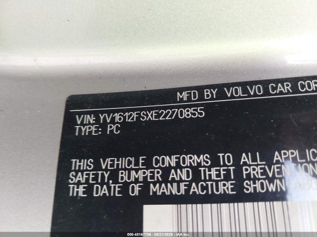 Продажа на аукционе авто 2014 Volvo S60 T5, vin: YV1612FSXE2270855, номер лота: 45167756