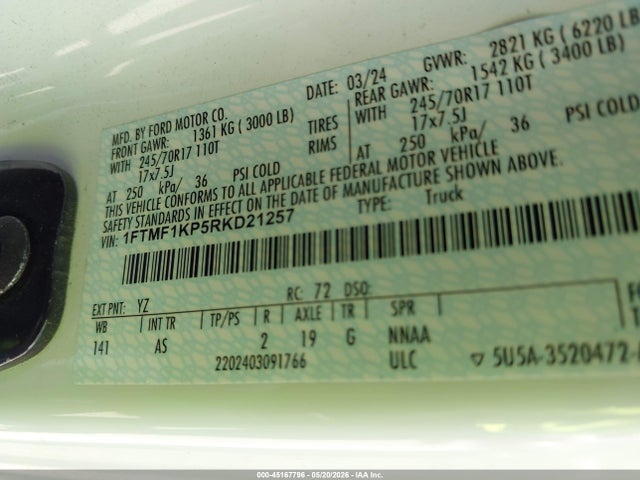 Ford F-150 Xl 2024 1FTMF1KP5RKD21257 Image 9