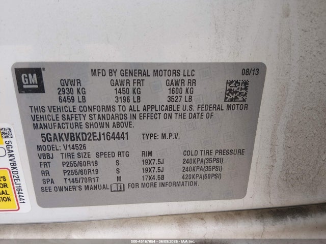 Продаж на аукціоні авто 2014 Buick Enclave Leather, vin: 5GAKVBKD2EJ164441, номер лоту: 45167854