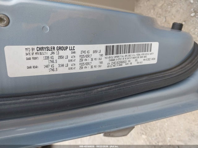2013 Chrysler Town & Country Touring მანქანა იყიდება აუქციონზე, vin: 2C4RC1BG3DR669633, აუქციონის ნომერი: 45168030
