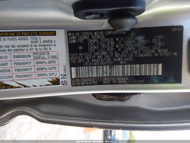 Продаж на аукціоні авто 2007 Toyota 4runner Sr5 V6, vin: JTEZU14R578067291, номер лоту: 45168038