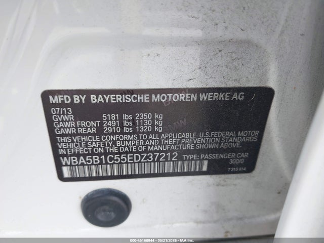 Aukcja sprzedaży 2014 Bmw 535i, vin: WBA5B1C55EDZ37212, numer aukcji: 45168044