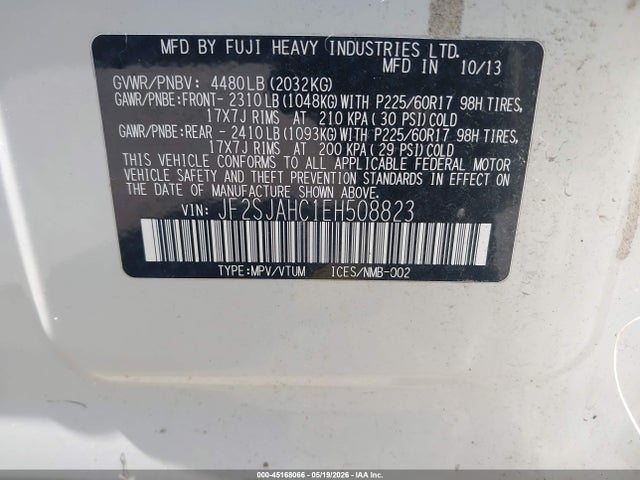 JF2SJAHC1EH508823 Subaru Forester 2.5i Limited