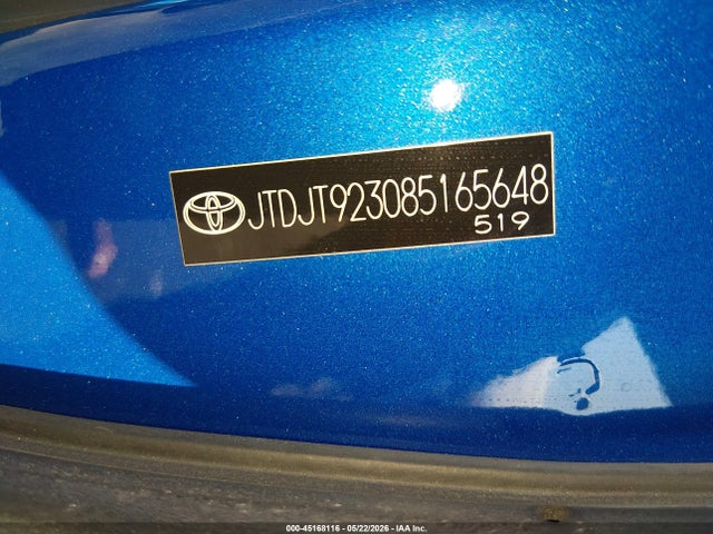 Aukcja sprzedaży 2008 Toyota Yaris, vin: JTDJT923085165648, numer aukcji: 45168116