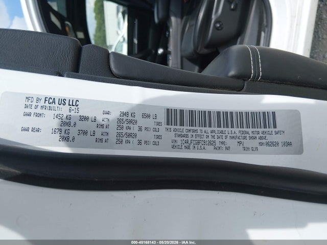 Aukcja sprzedaży 2015 Jeep Grand Cherokee Overland, vin: 1C4RJFCG8FC912625, numer aukcji: 45168143